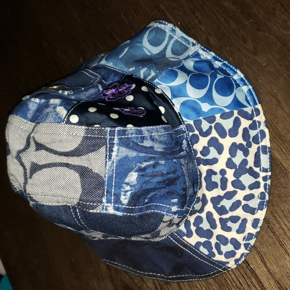 Vintage Rare Coach Poppy Denim Patchwork Bucket Hat P/Small - Picture 8 of 17